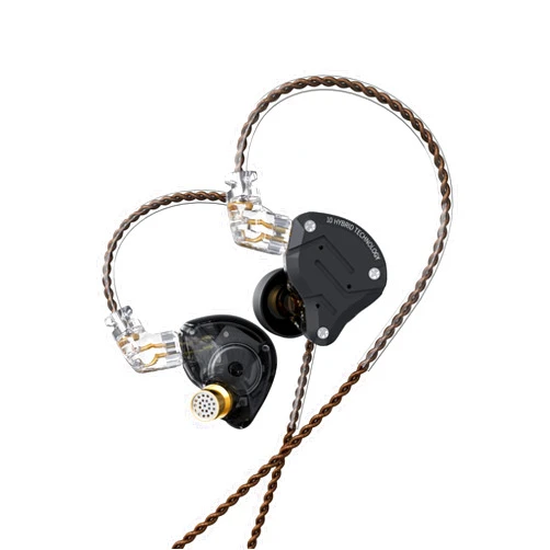 Kinboofi KZ ZS10 Pro IEM Headphone, in Ear Monitor Headphone, 4BA 1DD KZ Earphone Multi Driver in Ear Earphone IEM, KZ Earphone, on Stage Monitor for Singer Guitarist Drummer (Matte Black No Mic)……