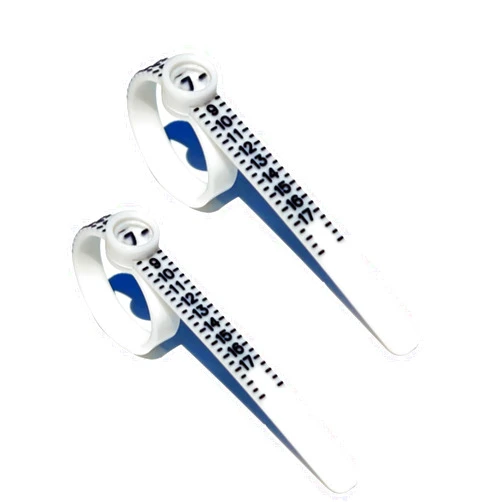 LECOMAY 2pcs Ring Sizer Measuring Tool, 1-17 US Ring Measurement Tool with【Magnified Glass】Finger Measure for Ring Size Measurement Tool, Ring Sizers, Jewelry Measuring Tool White