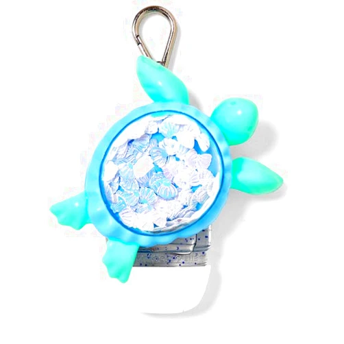 POCKETBAC Bath Body Works Hand Sanitizer Holder Seashell Turtle, 1 Count (Pack of 1)