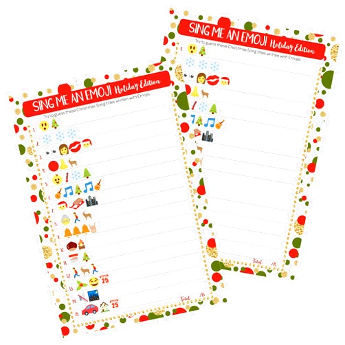 DISTINCTIVS Christmas Party Game - Sing Me an Emoji, 25 Players