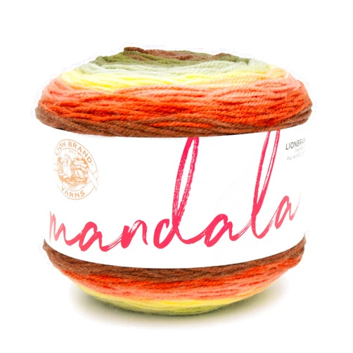 Lion Brand Yarn Mandala, Multicolor Yarn for Knitting, Crochet and Crafting, Sandman, 1 Pack