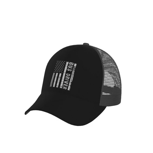 SIYTUAU USA Flag Bus Driver Baseball Cap Adjustable for Men Women Breathable Mesh Back Baseball Caps Casual Outdoor Hat Trucker Hat