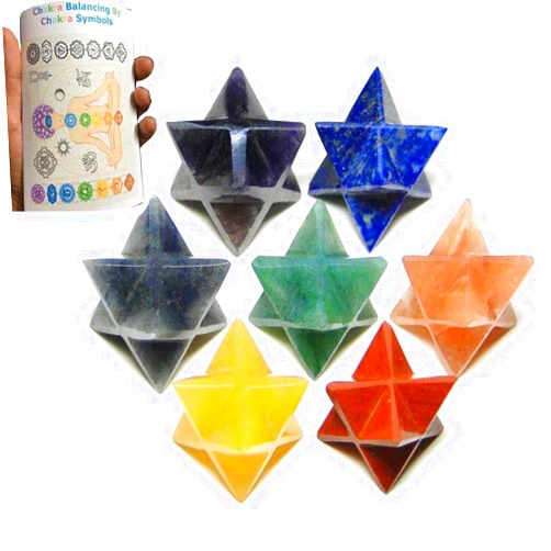 Vaibhav Jewellers Free ! Chakra Balancing by Chakra Symbols,Booklet w/ 7 Chakra,Merkaba,Star,Crystal Healing,Gemstone Set by VAIBHAV Jewels