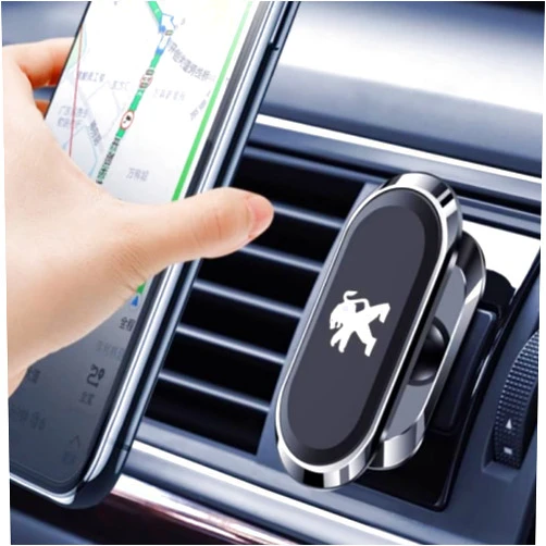 YOQIY Magnetic Car Phone Holder Mount for Peugeot 3008 2023, Universal Smartphone Holder (4.0-7.2 inches) with 360 Rotation, Silver-A