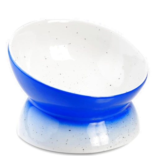 Lfpkixise Elevated Stainless Steel Cat Bowls, 5.9 Inch Anit-Vomiting Cat Food Bowls with Metal Stand,1 Stand with 2 Whisker Friendly Shallow Cat Bowls for Food and Water for Indoor Cats and Small Dogs