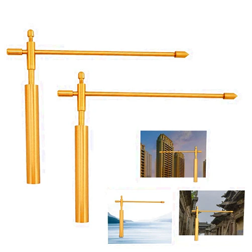 CHENGBEI Copper Dowsing Rods Copper Handheld Dowser Sticks Divining Witching Tools For Detecting Underground Objects Dowsing Rods For Water