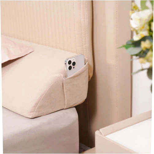 Aurako Queen Size Bed Wedge Pillow Headboard Pillow Mattress Wedge Bed Gap Filler Triangle Memory Foam Wedges Body Positioners for Sleeping Body Lumbar Backrest Reading Bolster Pillow