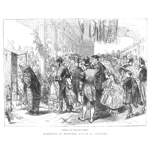Posterazzi Royal Wedding 1871 Nwedding Guests Arrive At Windsor Castle To Attend The Wedding Of Princess Louise Sixth Child Of Queen Victoria And John Marquess Of Lorne 1871 Wood Engraving From A Contemporary En