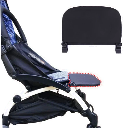 Lusinus Extended Stroller Leg Rest for Babyzen YOYO/YOYO2/YOYO+ - 8.3 Inch Foldable Footrest Extension, Easy to Attach & Clean, Soft Black Fabric, No Disassembly Required