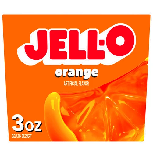 Jell-O Orange Gelatin Dessert Mix (3 oz Box)