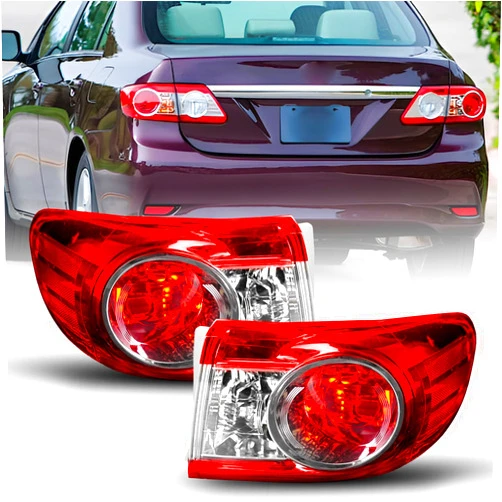 AUTOONE For Toyota Corolla Tail Lights Assembly, Tail Lamp Assembly Fit for 2011-2013 Corolla Rear Factory OEM Driver Side & Passenger Side, Without Bulbs