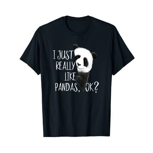 Giant Panda Fan Art SkizzenMonster I Just Really Like Pandas, OK? Cute Watercolor Panda Art T-Shirt