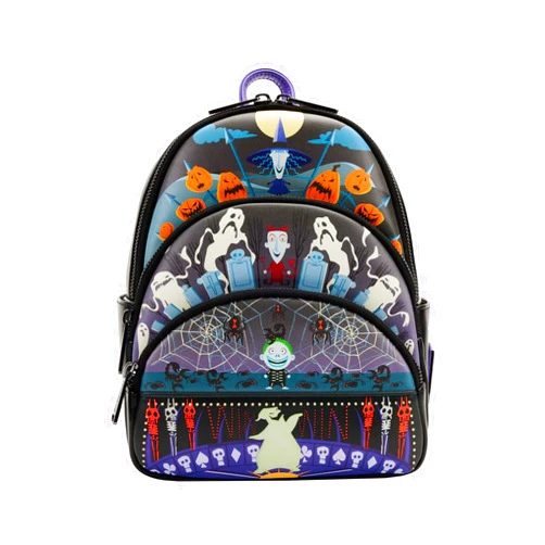Loungefly Disney Nightmare Before Christmas Triple Pocket Women Mini Backpack