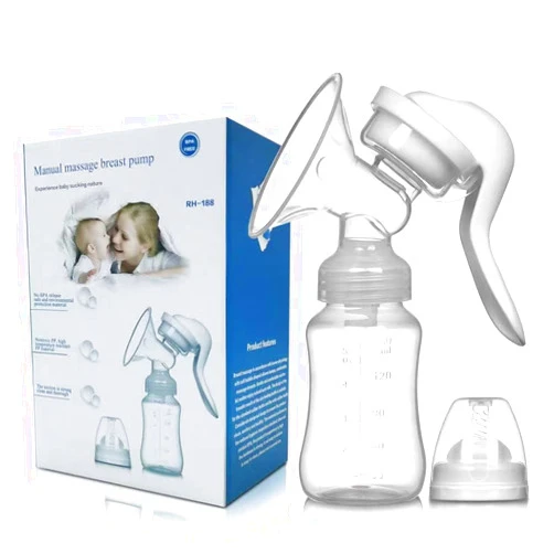 QISLOA Manual Breast Pump for Breastfeeding, Small Portable Manual Breast Milk Catcher Baby Feeding Pumps & Accessories