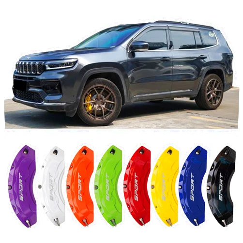 TCOI 4pc Brake Caliper Covers Compatible Front Rear for JEEP Accessories (Yellow, for CHEROKEE 18