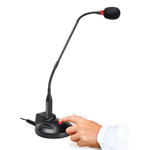 VEC Electronics Corporation VEC GN-USB-PT Gooseneck Push to Talk Microphone with USB Plug