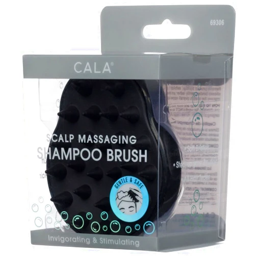 Cala SCALP MASSAGING SHAMPOO BRUSH: BLACK