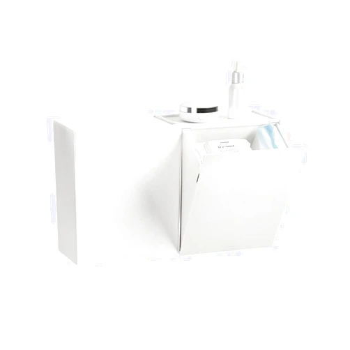 MADPIE 2Pack Bathroom Wall Mounted Storage Box, No Drilling Hanging Storage Containers, Adhesive Wall Mounted Plastic Storage Organizer, for Office Bedroom Kitchen Home Room Bathroom (Color : White)