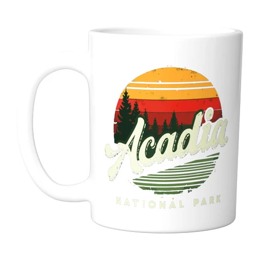 Acadia National Park Maine USA Souvenir & Gifts Acadia National Park Ceramic Mug, White