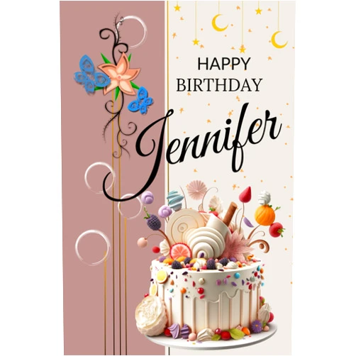 Dada Imoli Happy Birthday Jennifer Notebook: A Personalized Gift for Jennifer – 120 Lined Pages for Notes, Journals, and Memories