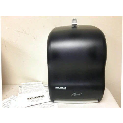 San Jamar T1400TBK Black Smart System with iQ Sensor Electronic Paper Towel D.