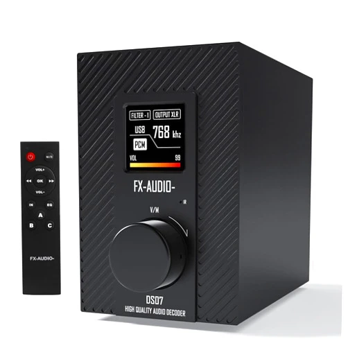 KGUSS FX-Audio- DS07 DAC - ES9068AS XU216 Bluetooth 5.1 HiFi Full Balanced Decoder 32Bit/768kHz DSD512 Native MQA, with Remote Control
