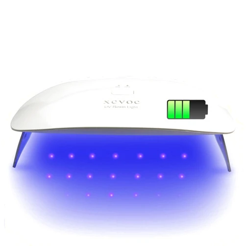 Xcvoc Rechargeable UV Resin Light Lamp Curing for Crafts Epoxy,3D Printer UV Resin Curing Light for SLA/DLP/LCD 3D Printing Resin Curing Station/Machine/Lamp/Box 355nm 365nm 405nm Hand Free Wireless