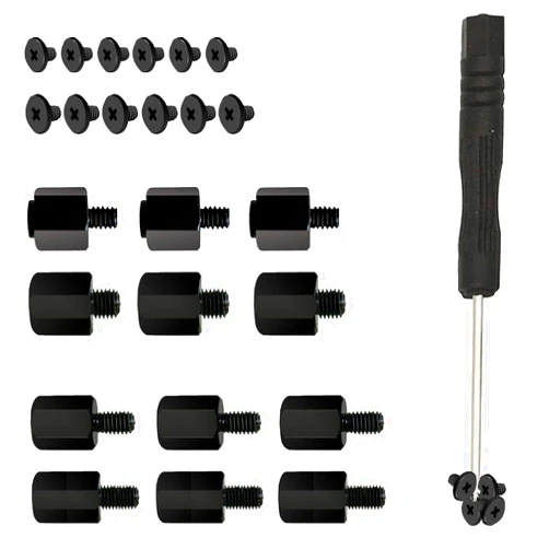 SGTKJSJS M.2 SSD ScrewsKit, Nvme Screws Suitable for ASUS MSI Gigabyte NGFF Motherboard，m.2 SSD Motherboard Screws (Black)