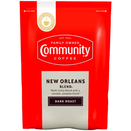 Community Coffee New Orleans Blend, Dark Roast Pre-Measured Coffee Packs, 3.0 Ounce Each (Box of 20)
