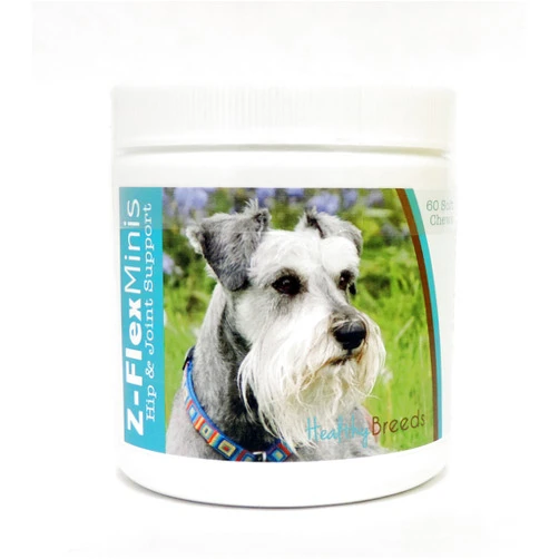 Healthy Breeds Miniature Schnauzer Z-Flex Minis Hip and Joint Support Soft Chews 60 Count