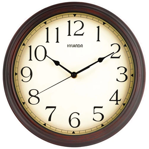 HYLANDA Wall Clock, 12 Inch Vintage Retro Silent Quality Wall Clocks Battery Operated Non-Ticking, Round Decorative Kitchen Home Office Bedroom Living Room(Bronze)