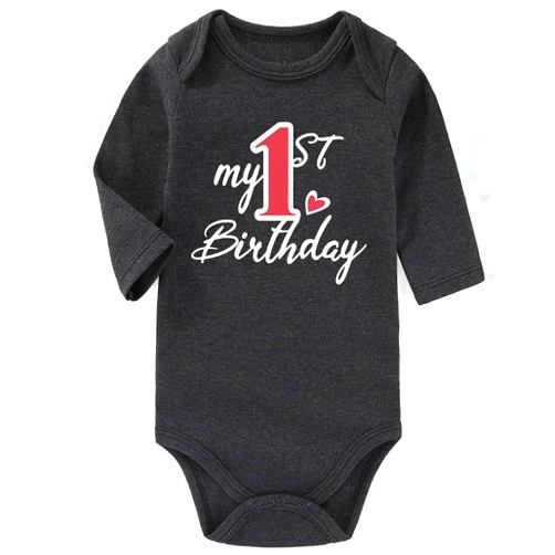 AIZFFZY First one birthday outfit boy Girl Baby Clothes Funny Baby Bodysuits First Birthday Gifts For boys
