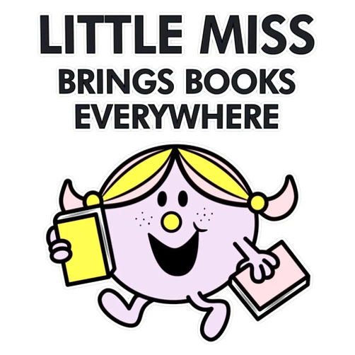 SMJ Designs Little Miss Brings Books Everywhere Sticker Vinyl Waterproof Sticker Decal Car Laptop Wall Window Bumper Sticker 5