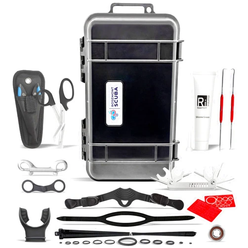 Rosemont Scuba Ultimate Save-A-Dive Kit: All-in-One Scuba Diving Repair & Maintenance Set with 60 O-Rings, Multi-Tool, Spare Parts & Waterproof Case