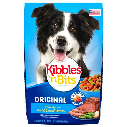 Kibbles 'N Bits Original Savory Beef & Chicken Flavors Dry Dog Food, 3.5 Pound Bag