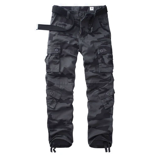 GSGGIG Men's Cargo Pants, Casual Outdoor Camo Pants, Relaxed Fit Work Pants with Multi Pockets