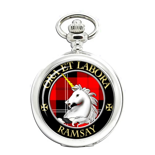 Giftshop UK Family-crests.com Ramsay Scottish Clan Crest Full Hunter Pocket Watch