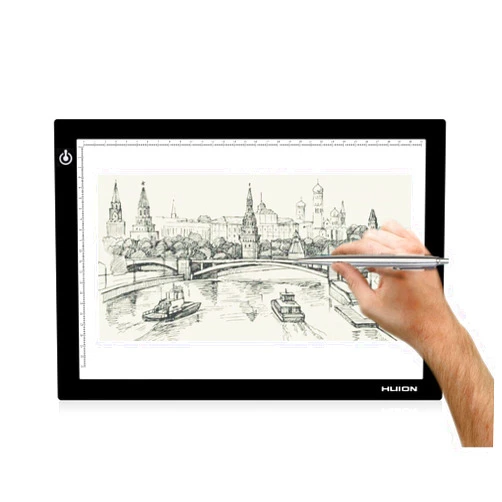 HUION L4S LED Light Box A4 Ultra-Thin USB Powered Adjustable Light Pad for Tracing
