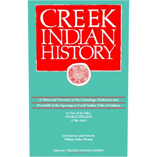 By George Stiggins (Author), Virginia Pounds Brown (Editor), Virginia Pounds (Editor), William Stokes Wyman (Introduction) & 1 more Creek Indian History: A Historical Narrative of the Genealogy, Traditions and Downfall of the Ispocoga or Creek Indian Tribe of Indians by One of the Tribe, George Stiggins (1788-1845)