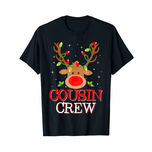 Merry Christmas Funny Cousin Crew Reindeer Gifts. Christmas Cousin Crew Funny Reindeer Matching Pajama T-Shirt