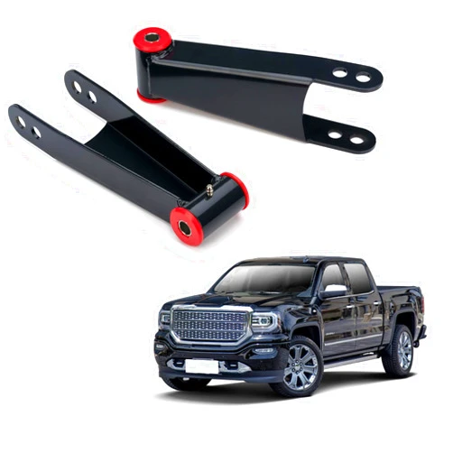 Parfyter 3 Inch Rear Drop Lowering Shackle Suspension Kit Compatible With 2001-2010 Chevrolet Silverado 1500 2500 3500 HD/GMC Sierra 1500 2500 3500 HD Models - OEM 410730