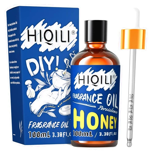 HIQILI Honey ​Essential Oil - Sweet Scent Fragrance Oil for Candle Soap Perfume Lotion Making, Home Diffuser, 3.38 Fl Oz Halloween Thanksgiving Gift