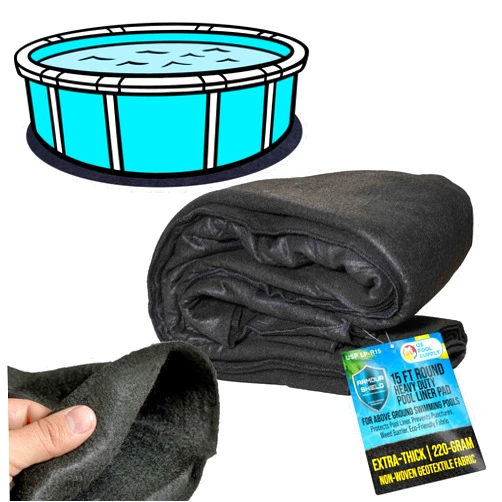 U.S. Pool Supply Armour Shield 15-Foot Round Heavy Duty Pool Liner Pad for Above Ground Swimming Pools - Protects Pool Liner, Prevents Punctures, Weed Barrier, Eco-Friendly Fabric - Extends Liner Life