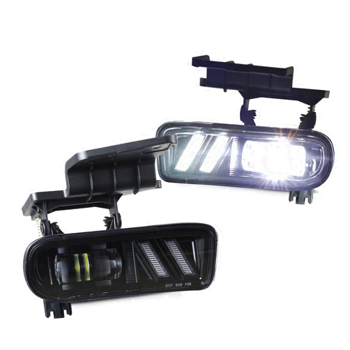 DRFG LED Fog Light with DRL Compatible for 1999-2002 Chevy Silverado 1500 2500, 2000-2001 Silverado 3500, 2000-2006 Chevrolet Suburban Tahoe Bumper Fog Lights Lamps