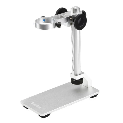 Koolertron Aluminum Alloy Microscope Stand Portable Adjustable Manual Focus Digital USB Microscope Holder Support Adjusted Up and Down