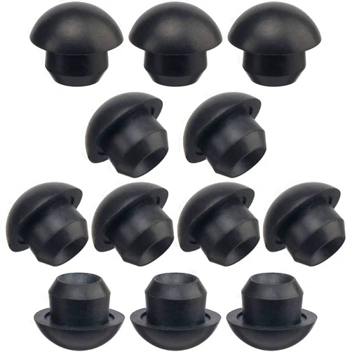 ANCIRS 12 Pack 8mm Floor Bottle Jack Plugs, Black Rubber Hydraulic Filler Bung for Oil Reservoir Hole