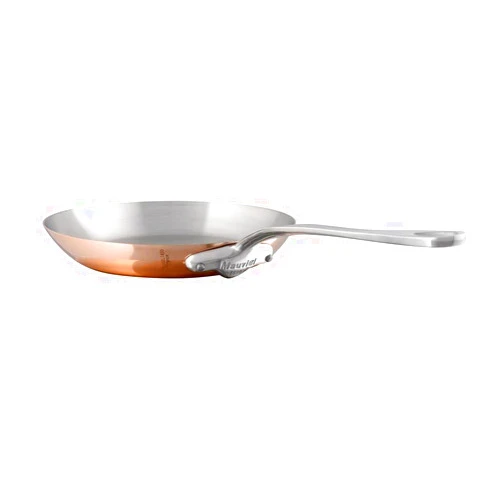Mauviel M'Heritage 150 S 1.5mm Polished Copper & Stainless Steel Frying Pan With Cast Stainless Steel Handle, 10.2-in, Made In France