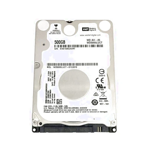 Western Digital WD5000LUCT AV 500GB 5400RPM 16MB Cache (7mm) SATA 3.0Gb/s Internal 2.5inch Notebook Hard Drive