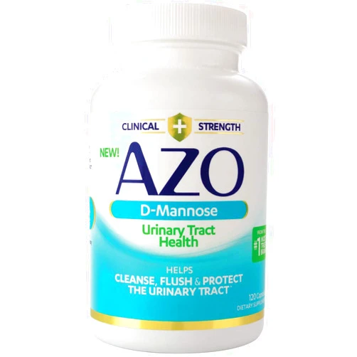 AZO D-Mannose Urinary Tract Health, Cleanse Flush & Protect The Urinary Tract*, Clinical Strength D-Mannose, Drug-Free Protection, 120 Count