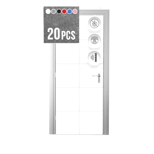Arrowzoom White Single Side-20 Pieces Polyester Foam Panels Acoustic Insulation Soundproofing 12 x 12in NRC 0.9 High Density Beveled Edge Recording Studio Podcast Sound Absorbing Tiles Man Cave 1184